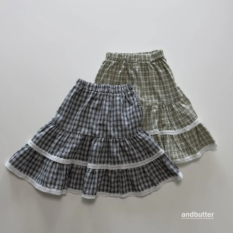 Little Foxx – Tiered Check Skirt