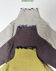 Little Foxx – Wave Striped Turtleneck Tee