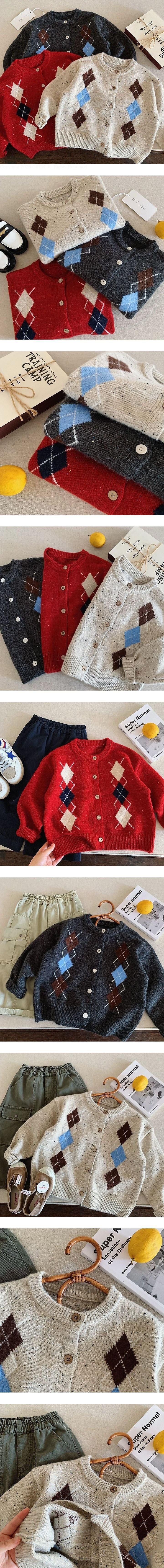 Little Foxx – Rhombus Collar Cardigan