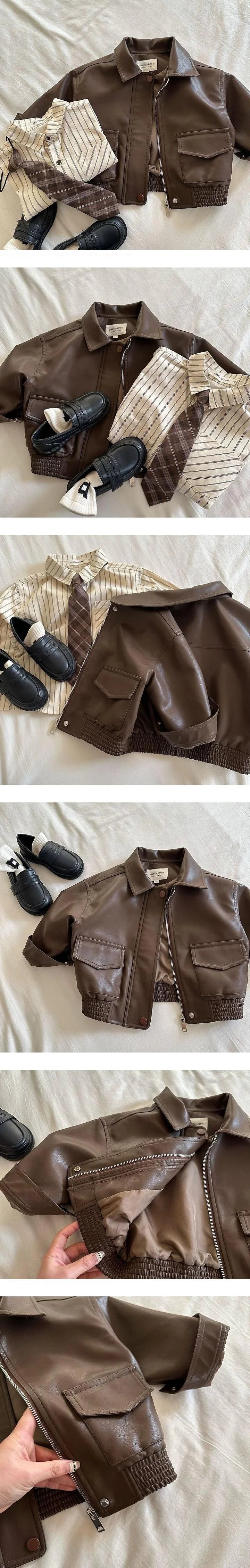 Little Foxx – Two Pocket Classic Leather Jacket