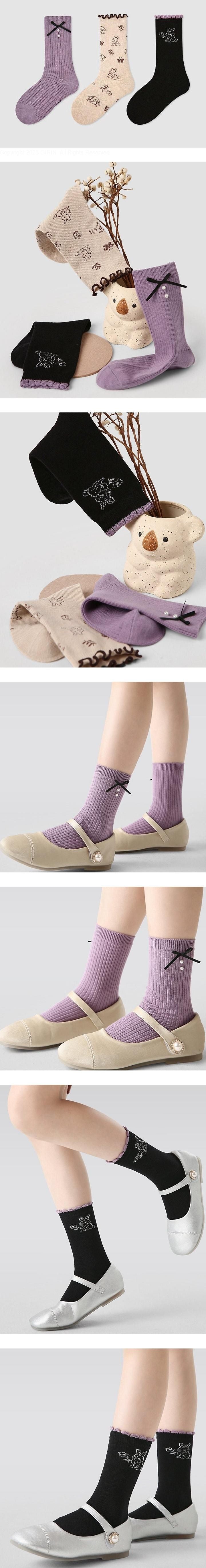 Little Foxx – Purple Rabbit Socks Set