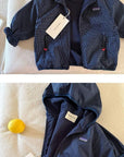 Little Foxx – Navy Check Hooded Jacket