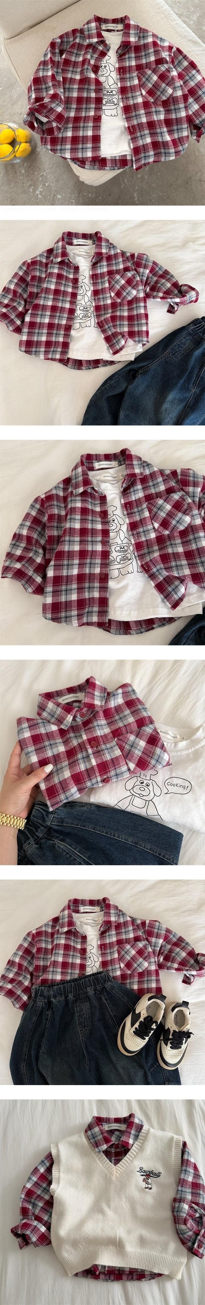 Little Foxx – Pocket Check Red Shirt