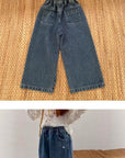 Little Foxx – Star Embroidery Loose Denim Pants