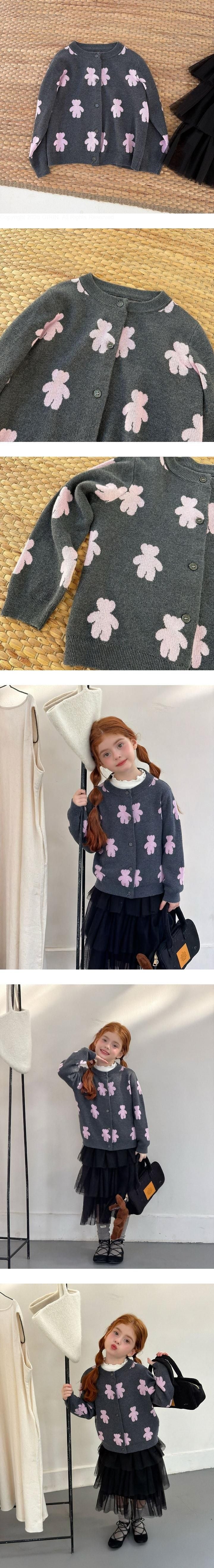Little Foxx – Pink Bear Cardigan