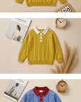 Little Foxx – Trendy Striped Collar Knit