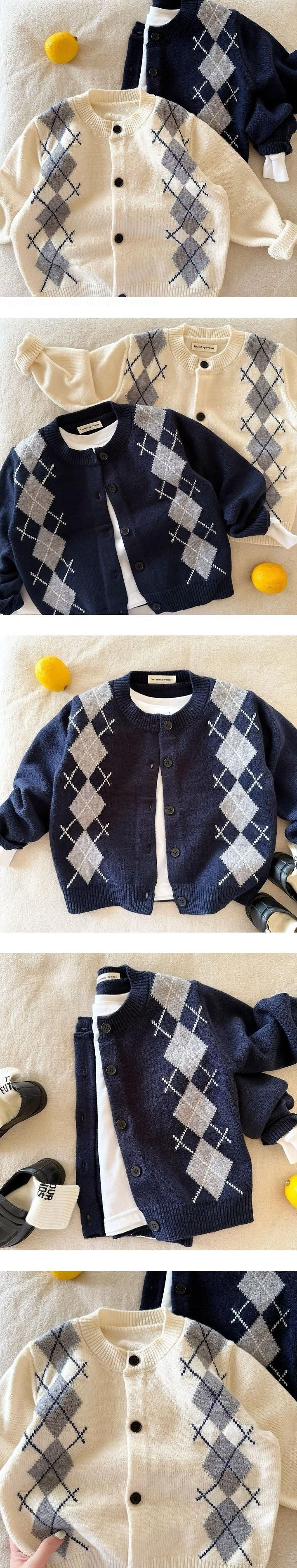 Little Foxx – Argyle Classic Cardigan
