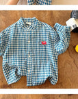 Little Foxx – Tomato Embroidery Check Shirt