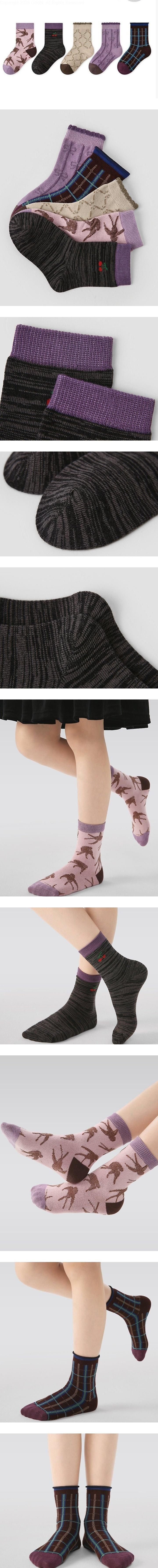 Little Foxx – Purple Ribbon Cherry Socks Set
