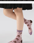 Little Foxx – Purple Ribbon Cherry Socks Set
