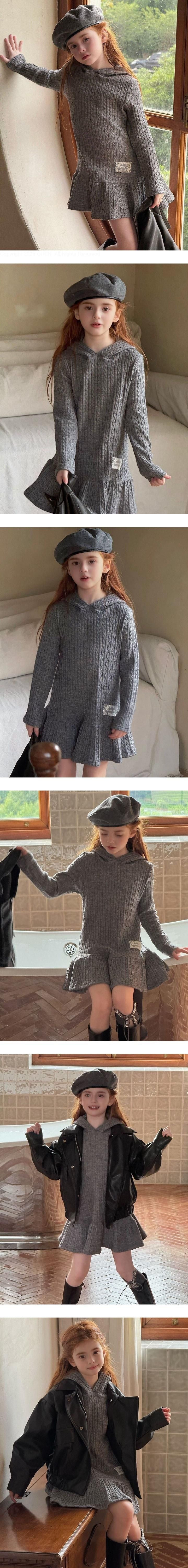 Little Foxx – Oz Hooded Knit Dress