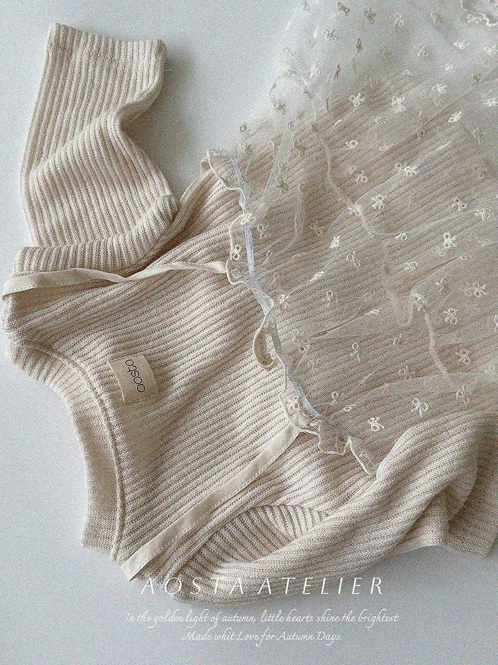 Little Foxx – Lace Ribbon Open One-piece