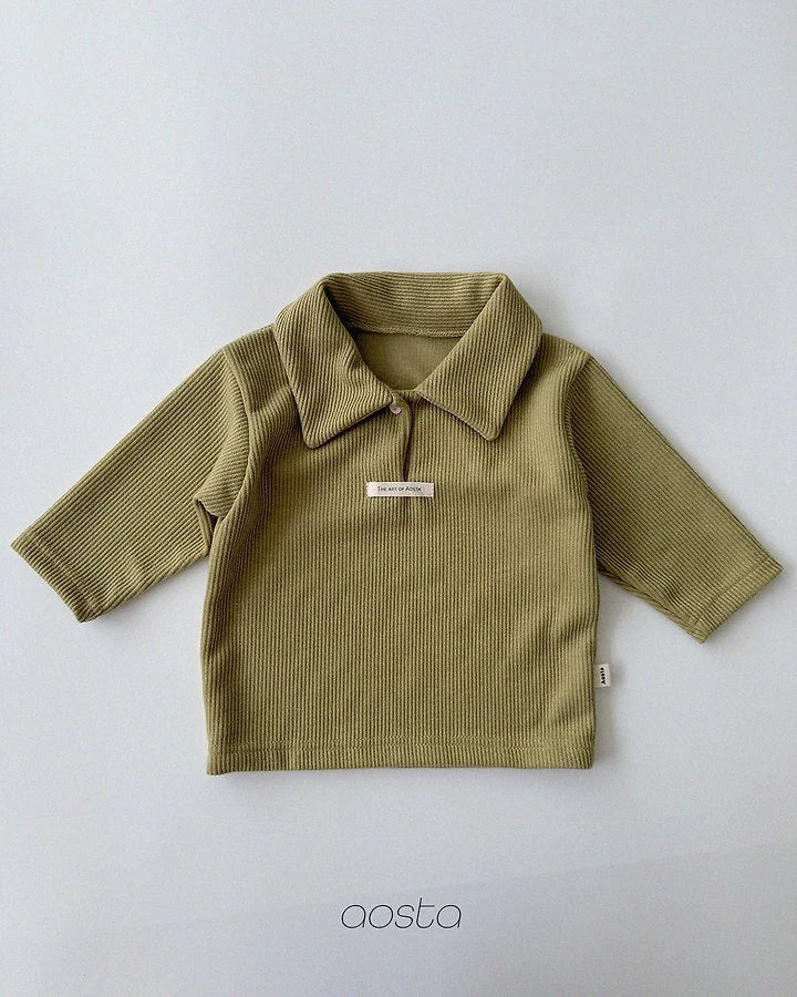 Little Foxx – Mulmul Collar Tee