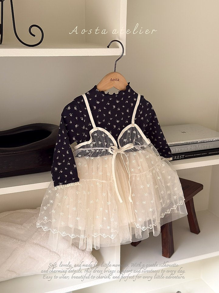 Little Foxx – Lace Ribbon Open One-piece
