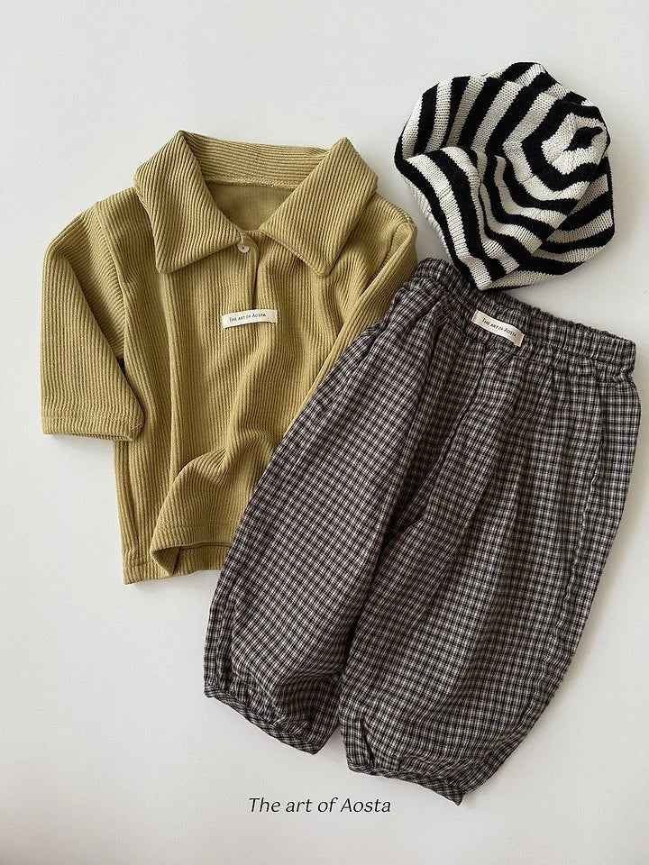 Little Foxx – Mulmul Collar Tee