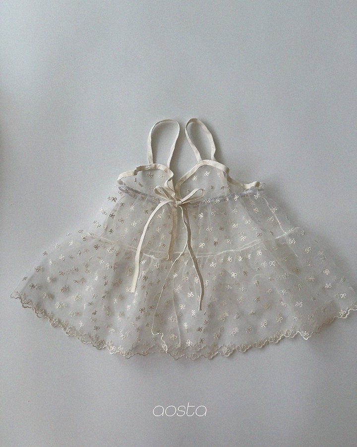 Little Foxx – Lace Ribbon Open One-piece