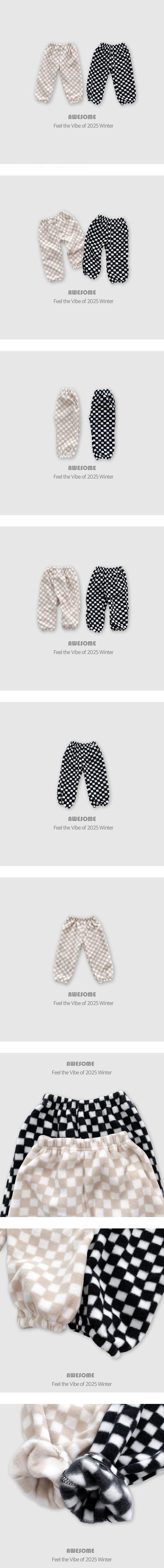 Little Foxx – Checkerboard Fleece Pants