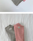 Little Foxx – Bebe Striped Peach Mock Neck Tee