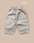 Checked Plain Woven Pants