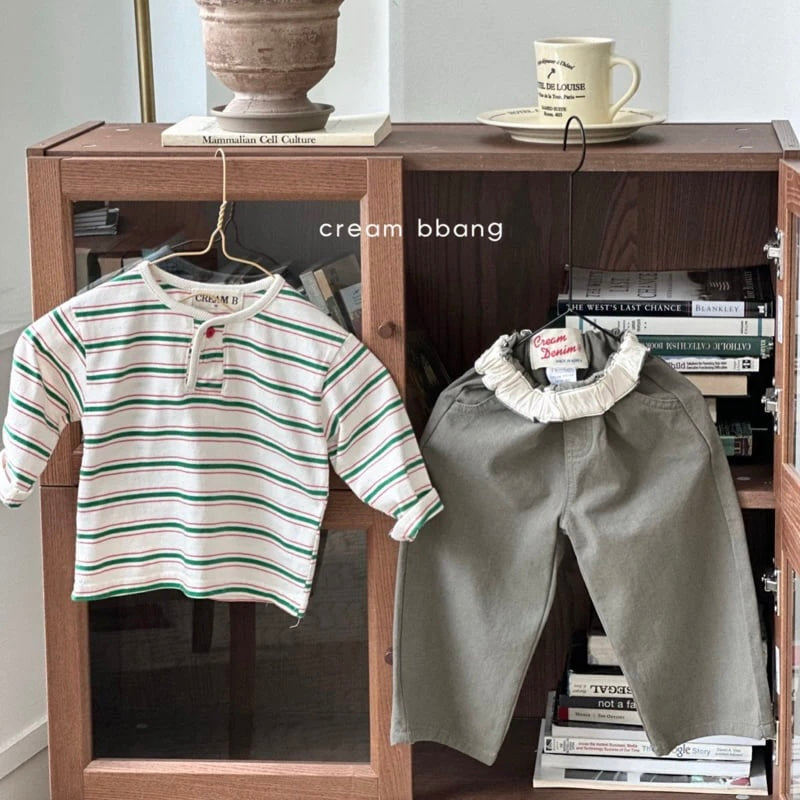 Henley Stripe Tee