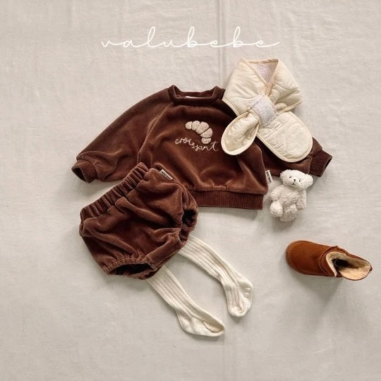 Croissant Velour Sweatshirt (Bebe)