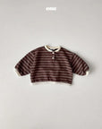Striped Button Sweatshirt