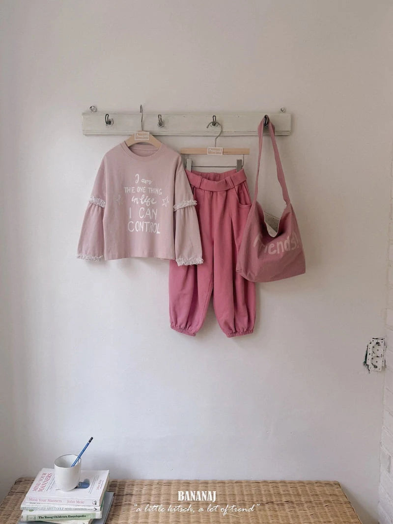 Little Foxx – Ecru Jogger Pants