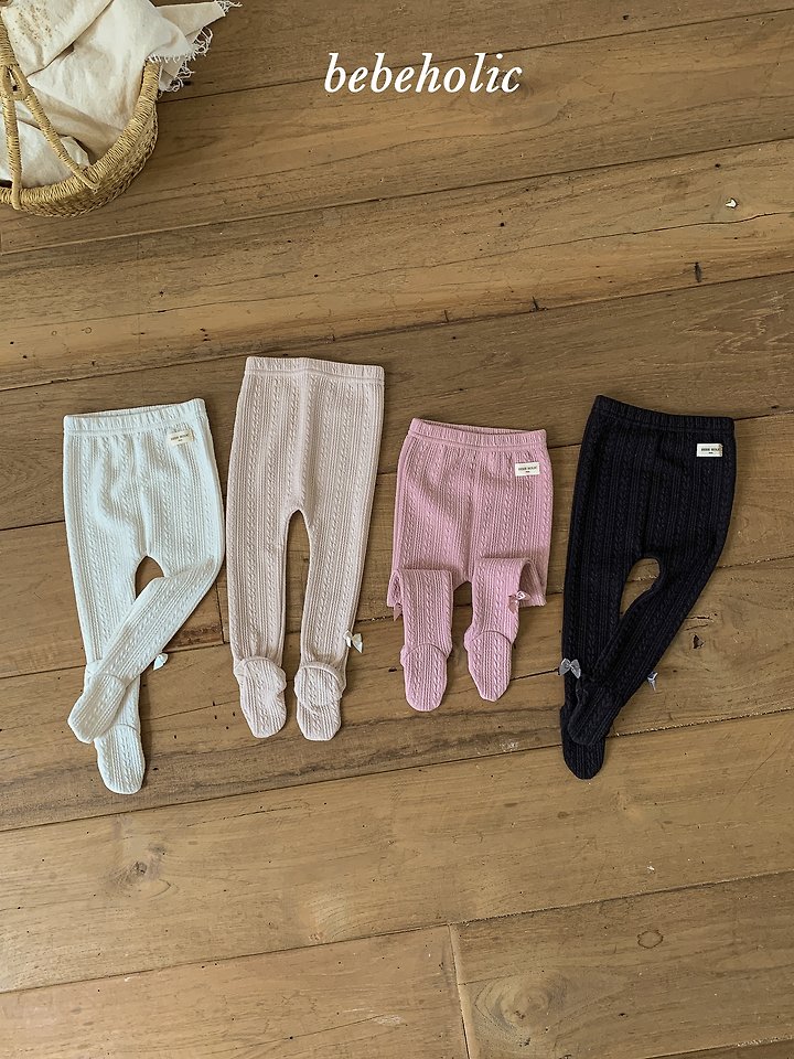 Little Foxx – Tone Tone Ribbon Footed Leggings