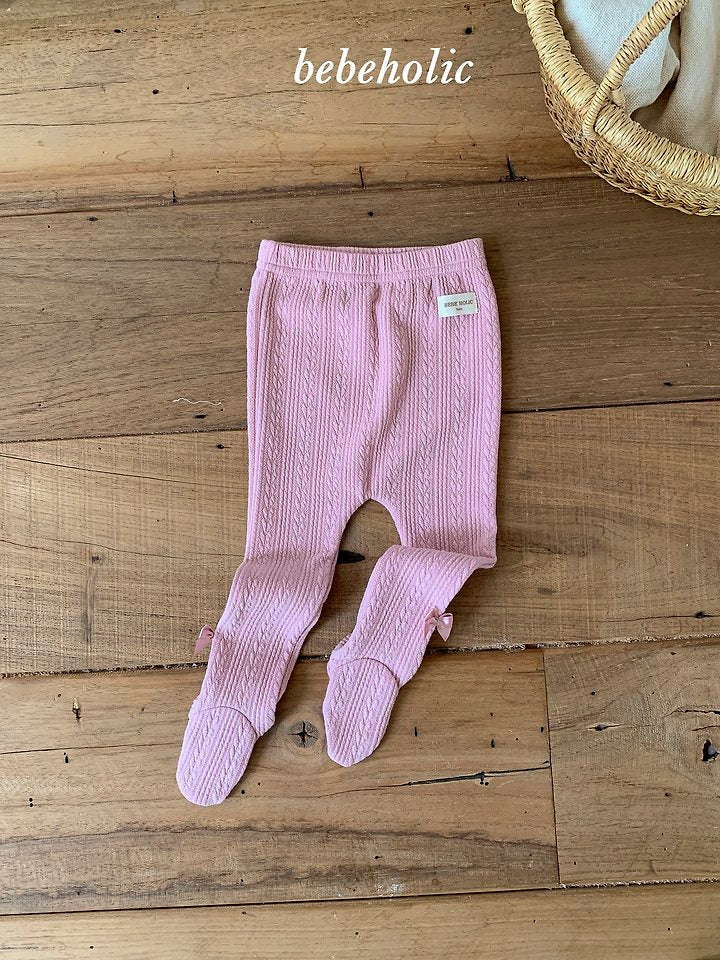 Little Foxx – Tone Tone Ribbon Footed Leggings