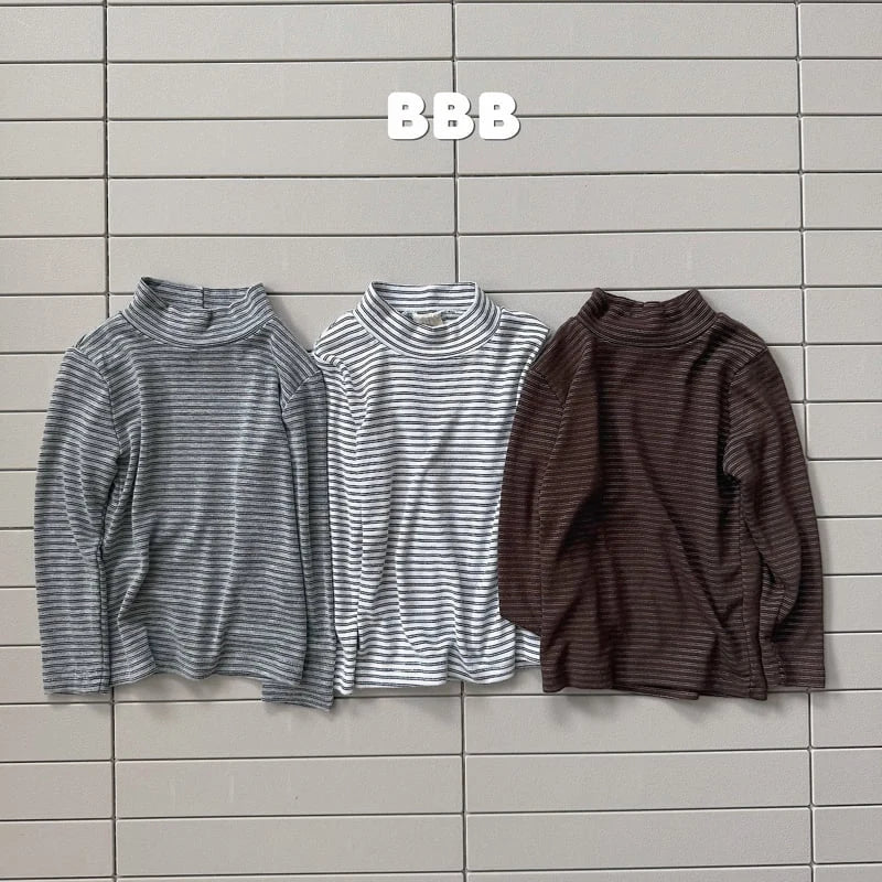 Little Foxx – Stripe Half Turtleneck Tee