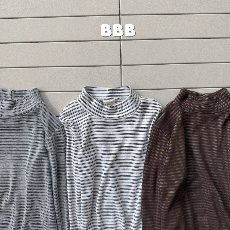 Little Foxx – Stripe Half Turtleneck Tee