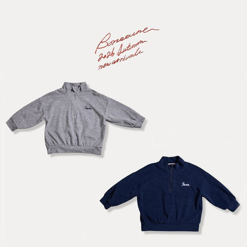 Little Foxx – Terry Half Zip-up Top