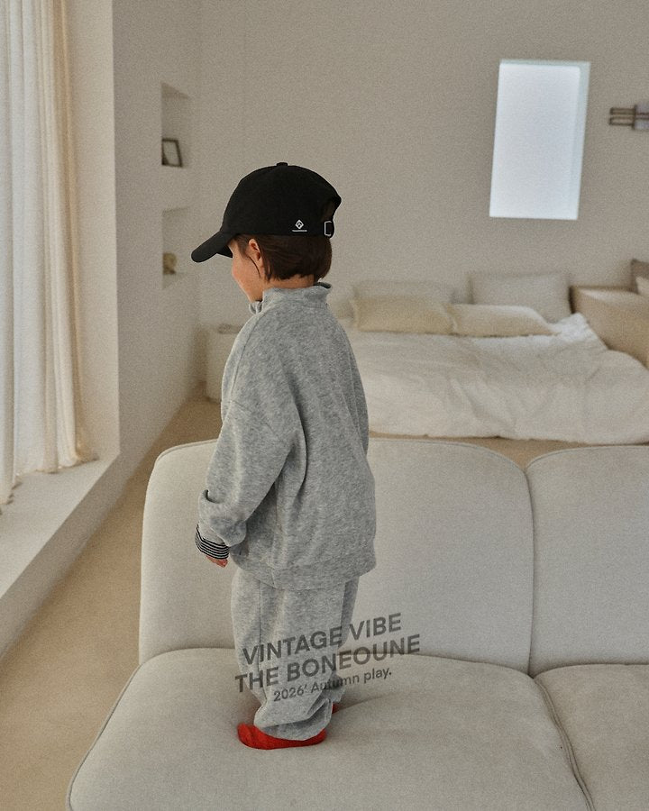 Little Foxx – Terry Half Zip-up Top