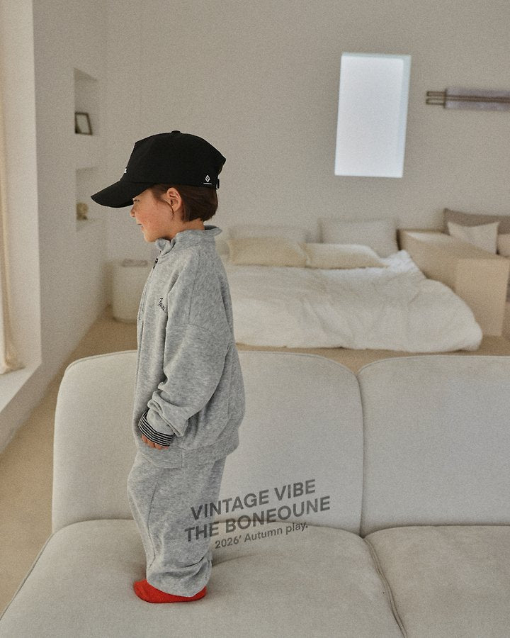 Little Foxx – Terry Half Zip-up Top