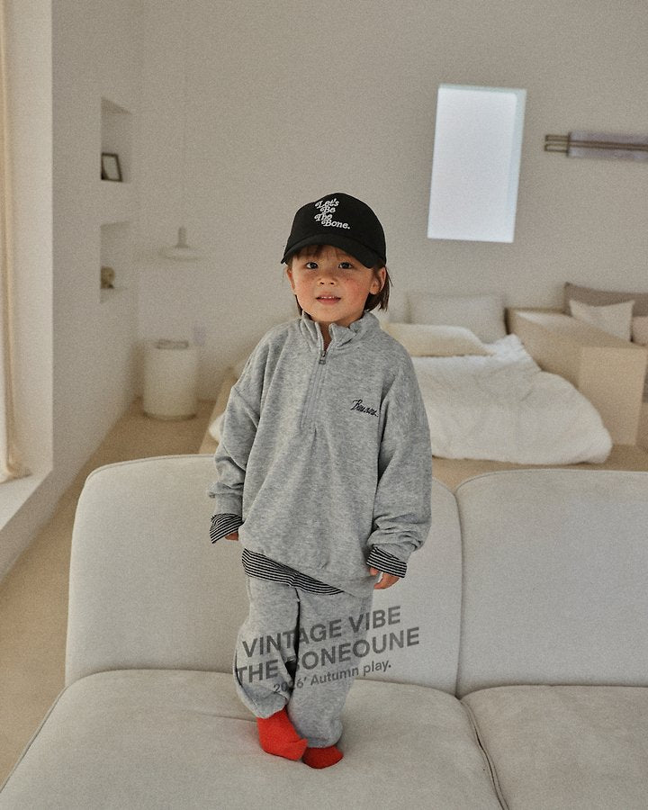 Little Foxx – Terry Half Zip-up Top