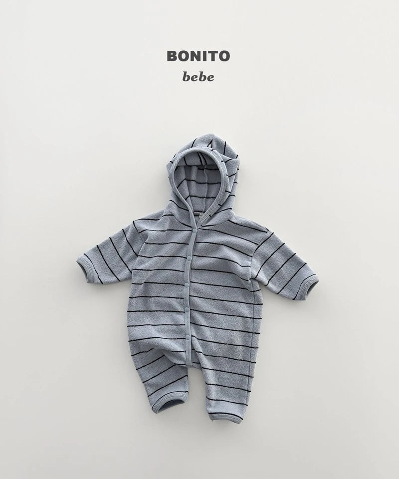 Little Foxx – Striped Terry Hooded Suit
