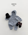 Little Foxx – Striped Terry Hooded Suit