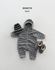 Little Foxx – Striped Terry Hooded Suit