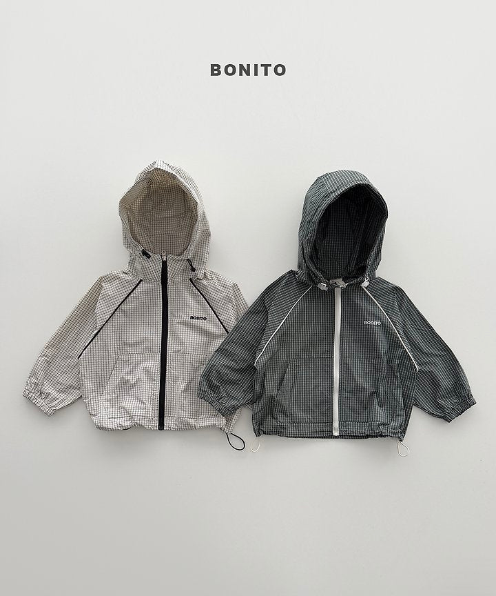 Little Foxx – Check Stripe Windbreaker