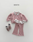 Little Foxx – Shirring Collar Zip-Up Set