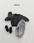 Little Foxx – Striped Henley Neck Sweatshirt