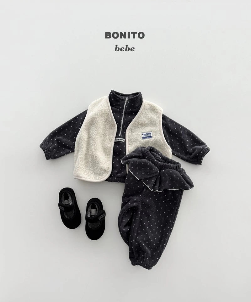 Little Foxx – Dot Half Zip-up Set