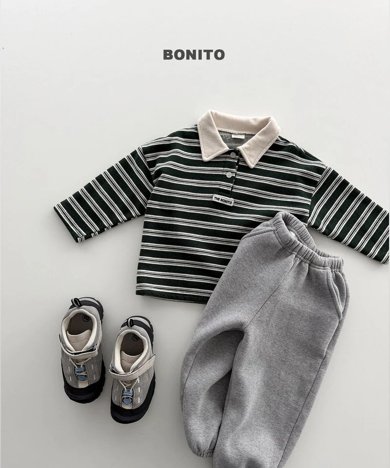 Little Foxx – Striped Choco Polo Tee