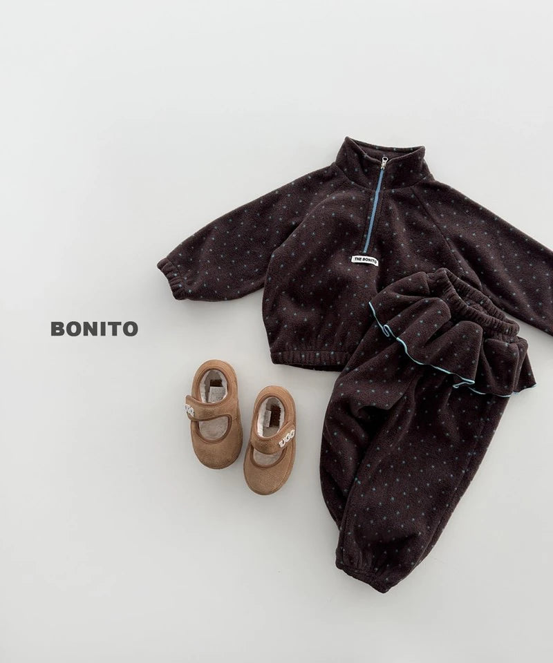 Little Foxx – Dot Half Zip-up Set