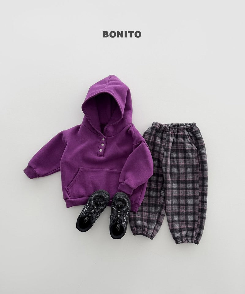 Little Foxx – Check Fleeced Jogger Pants