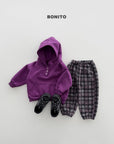 Little Foxx – Check Fleeced Jogger Pants
