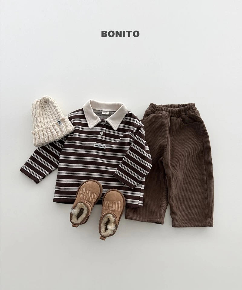 Little Foxx – Striped Choco Polo Tee