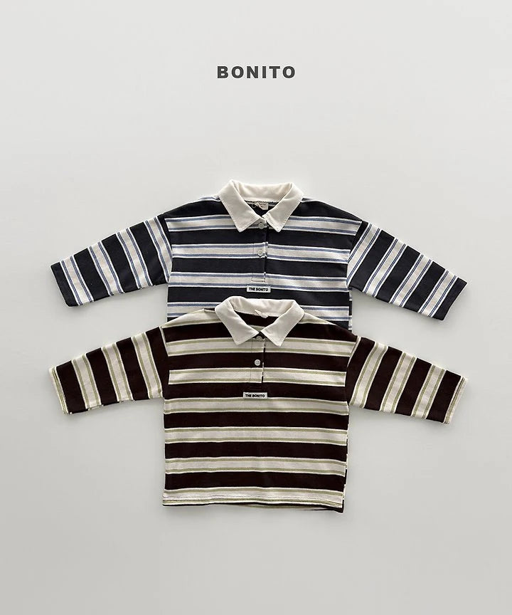 Little Foxx – Stripe Collar Tee