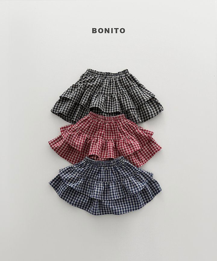 Little Foxx – Check Tiered Skirt