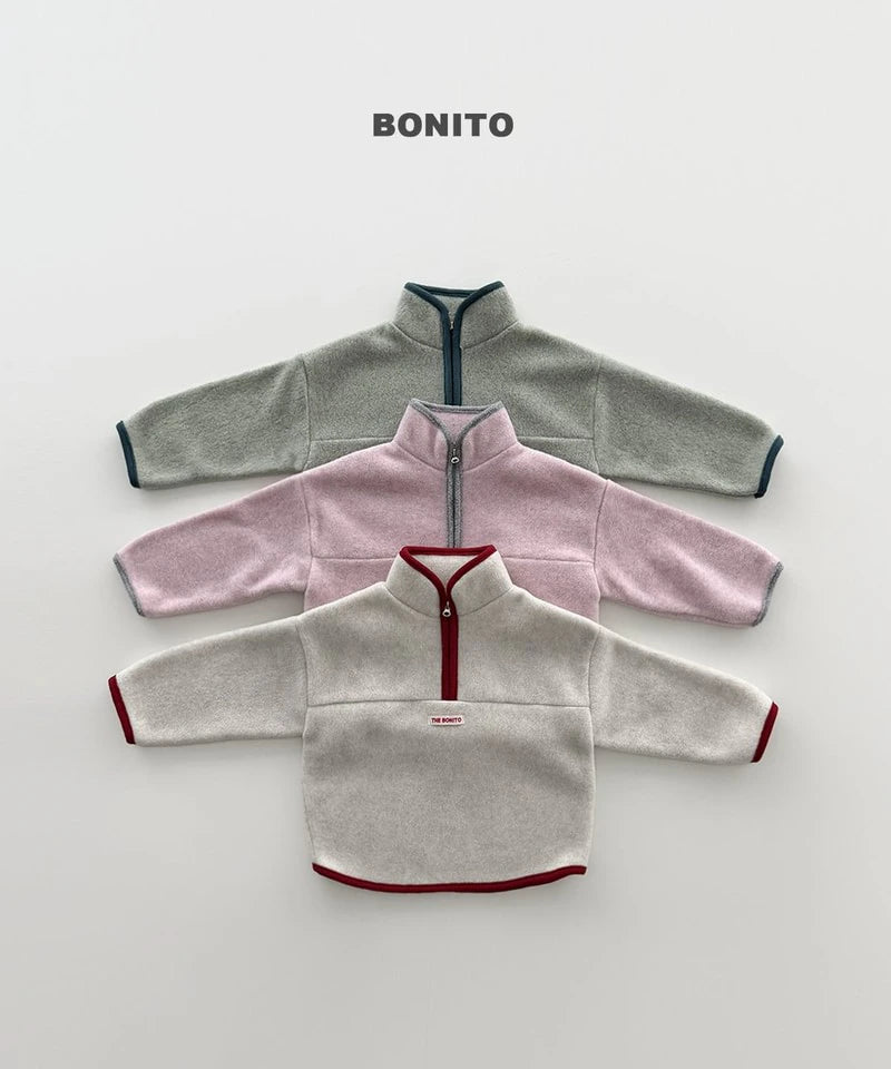 Little Foxx – Cotton Candy Color Contrast Half Zip-up